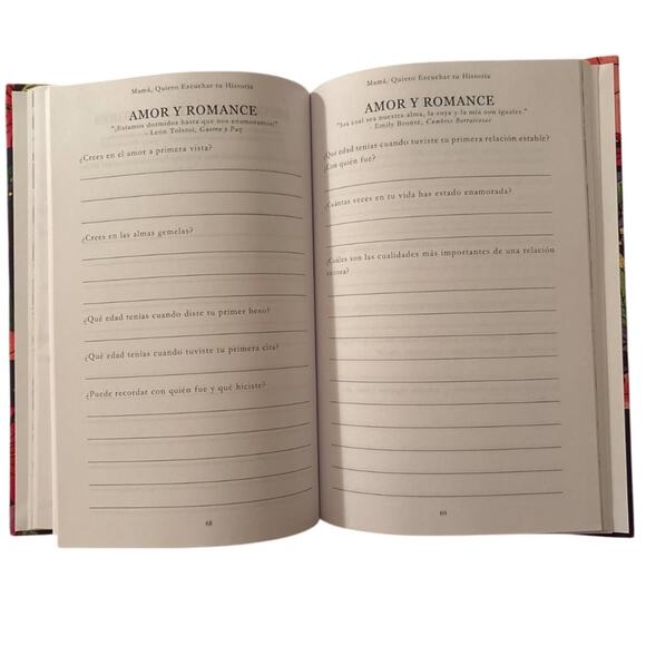 "Mama, Yo Quiero Escuchar Tu Historia" Floral Family Keepsake Journal - Picture 6 of 7